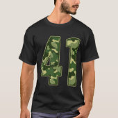 Camo #41 Jersey Number 41 Uniform Fan Favorite Pla Tシャツ (正面)