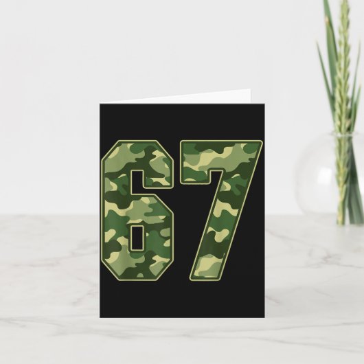 Camo #67 Jersey Number 67 Uniform Fan Favorite Pla カード (正面)