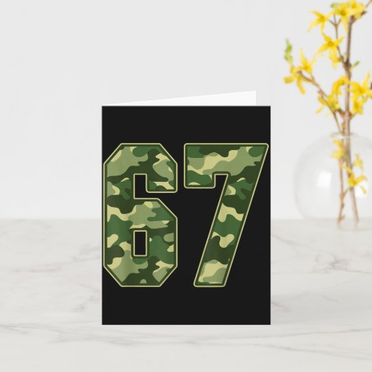 Camo #67 Jersey Number 67 Uniform Fan Favorite Pla カード (黄色い花)