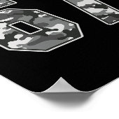 Camo #67 Jersey Number 67 Uniform Fan Favorite Pla ポスター (角)