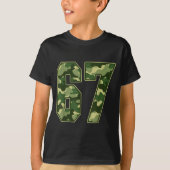 Camo #67 Jersey Number 67 Uniform Fan Favorite Pla Tシャツ (正面)