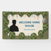 Camo Balloon Welcome Home Banner for Soldier  横断幕 (横)