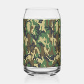 Camo Beer Glass – Woodland Print Can Style ガラス缶 (裏面)