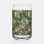 Camo Beer Glass – Woodland Print Can Style ガラス缶 (左)