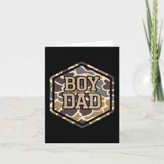 Camo boy dad camo dad life father's day kids  カード