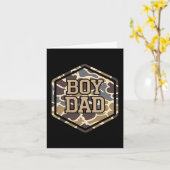 Camo boy dad camo dad life father's day kids  カード (黄色い花)