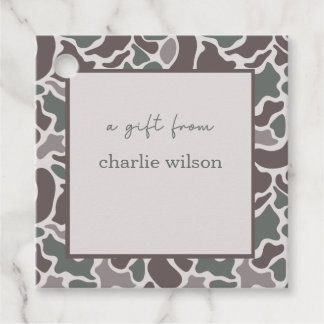 Camo Boys Birthday Gift Tag フェイバータグ