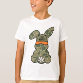 Camo Bunny Egg Hunter Funny Easter Boys Gift Idea Tシャツ (正面)