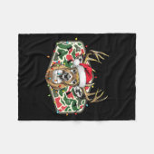 Camo Christmas Santa Deer Hunting Season Holiday O フリースブランケット (正面(横))