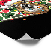 Camo Christmas Santa Deer Hunting Season Holiday O ポスター (角)