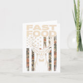 Camo Deer Hunting Fast Food Gag Hunter Gift Funny カード (正面)