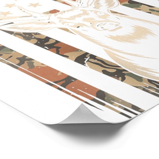 Camo Deer Hunting Fast Food Gag Hunter Gift Funny  ポスター (角)