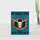 Camo Deer Hunting My Family Tree Has Deer Stand In カード (正面)