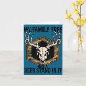 Camo Deer Hunting My Family Tree Has Deer Stand In カード (黄色い花)