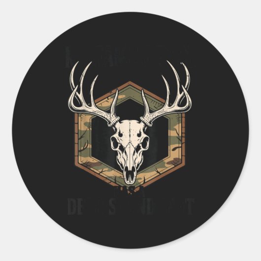 Camo Deer Hunting My Family Tree Has Deer Stand In ラウンドシール (正面)