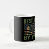 Camo Disc Golf Best Dad By Par American Flag Us Fu コーヒーマグカップ (正面左)