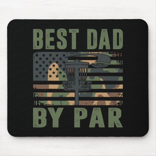 Camo Disc Golf Best Dad By Par American Flag Us Fu マウスパッド (正面)