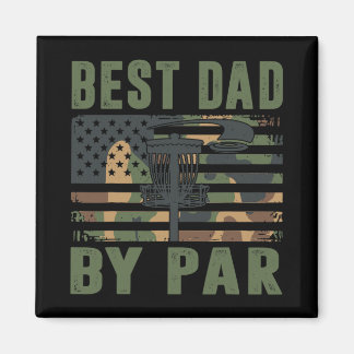 Camo Disc Golf Best Dad By Par American Flag Us Fu マグネット