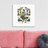 Camo Duck Dad Vintage Engraving T-Shirt Design_1 キャンバスプリント (インサイチュ (リビング))