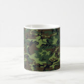 [CAMO-GR-1]緑および茶色の迷彩柄 コーヒーマグカップ (中央)