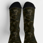 Camo green abstract ソックス (上部)