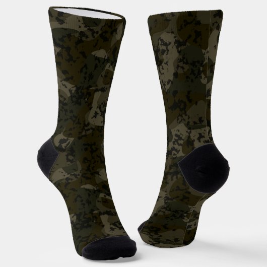 Camo green abstract ソックス (傾斜あり)