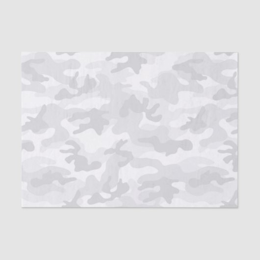 Camo Grey Pattern Modern Military Gift Wrapping  薄葉紙 (正面)
