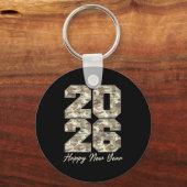 Camo Happy New Year Party 2026 Family Matching Cos キーホルダー (正面)