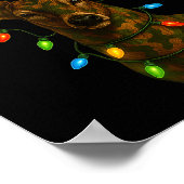 Camo Hunting Reindeer Deer Christmas Holiday Xmas  ポスター (角)