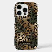 Camo Leopard Print Monogrammed Case-Mate iPhoneケース (裏面)