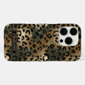 Camo Leopard Print Monogrammed Case-Mate iPhoneケース (裏面 (横))