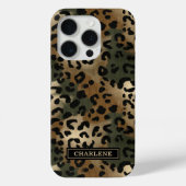 Camo Leopard Print Monogrammed Case-Mate iPhoneケース (裏面)