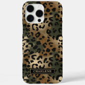 Camo Leopard Print Monogrammed Case-Mate iPhoneケース (裏面)