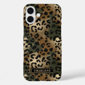 Camo Leopard Print Monogrammed Case-Mate iPhoneケース (裏面)