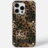 Camo Leopard Print Monogrammed Case-Mate iPhoneケース (裏面)