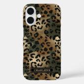 Camo Leopard Print Monogrammed Case-Mate iPhoneケース (裏面)