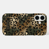 Camo Leopard Print Monogrammed Case-Mate iPhoneケース (裏面 (横))