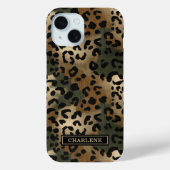 Camo Leopard Print Monogrammed Case-Mate iPhoneケース (裏面)