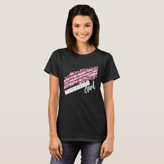 Camo Mudding Girl Mud Truck Tシャツ (正面フル)