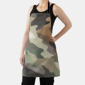 Camo Pattern Apron Stylish Kitchen Cooking Wear エプロン (インサイチュ)