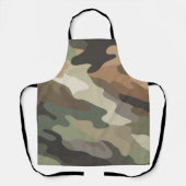 Camo Pattern Apron Stylish Kitchen Cooking Wear エプロン (正面)