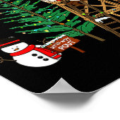 Camo Santa Christmas Deer Hunting Camouflage Hunte ポスター (角)