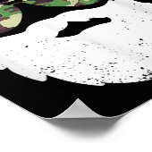 Camo Santa Claus Sungles Funny Camo Christmas Camo ポスター (角)