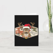Camo Southern Local Boy Christmas Deer Hunting Xma カード (正面)