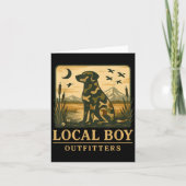 Camo Southern Local Boy Duck Hunting Black Lab Out カード (正面)
