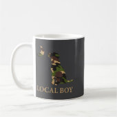 Camo Southern Local Boy Duck Hunting Black Lab Out コーヒーマグカップ (左)