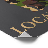 Camo Southern Local Boy Duck Hunting Black Lab Out ポスター (角)