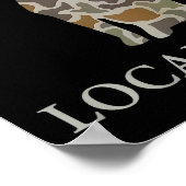 Camo Southern Local Boy Duck Hunting Black Lab Out ポスター (角)