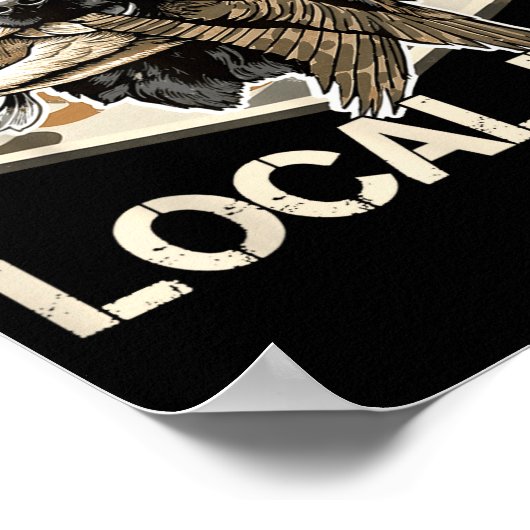 Camo Southern Local Boy Duck Hunting Black Lab Out ポスター (角)