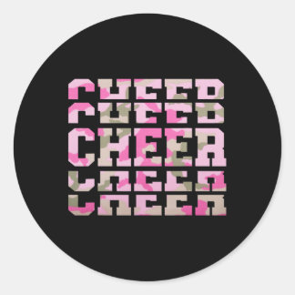 Camo Tie Dye Cheerleading For Cheerleader Squad Bf ラウンドシール